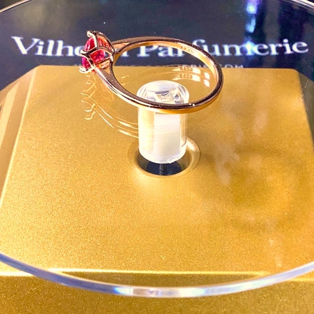 Rose Gold Ruby Color Ring - image 6